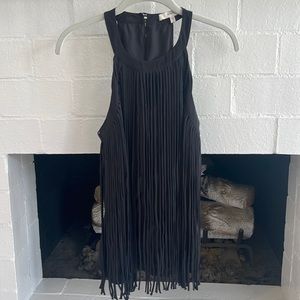 Lavender Brown Fringe Top